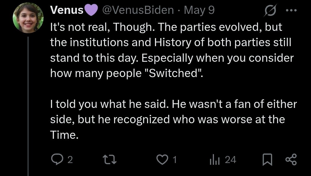 Me: Literally says Malcom X wasn't a fan of either party.

Retardi: "But if you think he liked Republicans!"

Like dude, Youre fighting ghosts. I never said he liked Republicans. Just that he said white liberals were worse.😐