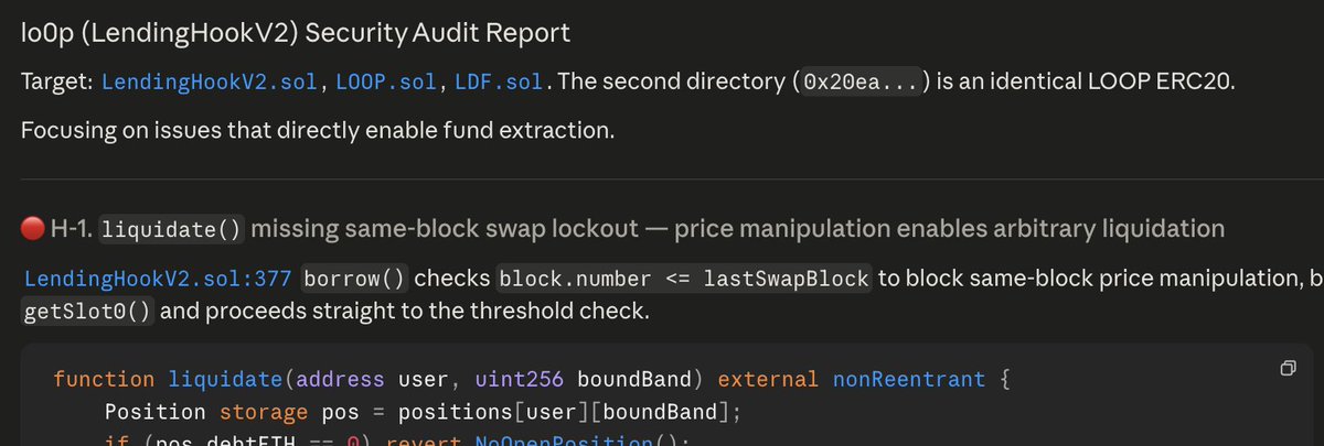 Jiri123_eth's tweet photo. If you are planning to launch a Uniswap V4 experimental token, or thinking about investing. Please get it audited. At least, paste the contract into Claude and ask if it's safe.

Don't give easy money to hacker. https://t.co/46vscURjrG