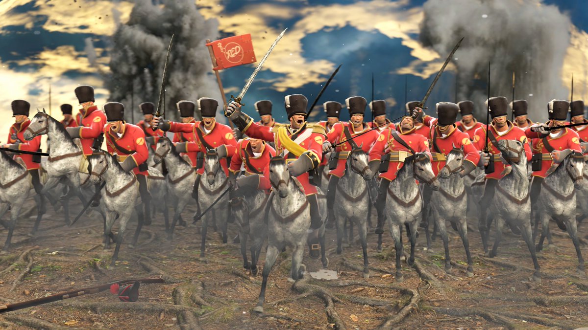 pyroediter's tweet photo. "They are the noblest cavalry in Europe and the worst led, a phrash that fit with those men on grey horses, terrifying"
Art and ref
#sfm #tf2 #teamfortress2 #sourcefilmmaker #napoleonic https://t.co/zl3grH9yi0