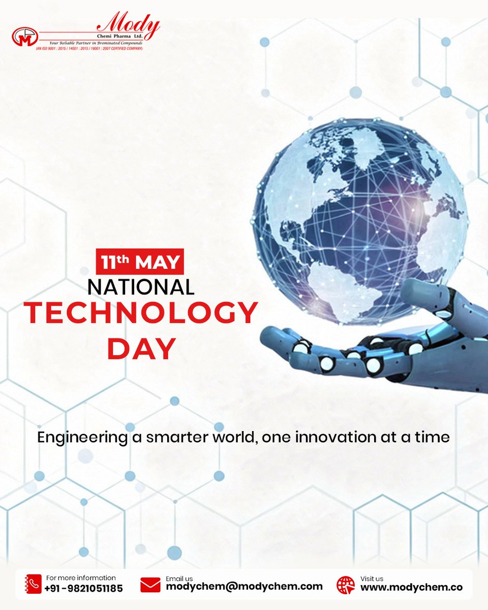 mody_chemi's tweet photo. Celebrating the spirit of innovation and the role of technology in transforming lives.
#NationalTechnologyDay #TechnologyDay #Innovation #TechForFuture #DigitalTransformation #FutureOfTechnology #InnovationAndGrowth #TechInnovation #TechnologyMatters #SmartFuture https://t.co/mw2Rqt7P1X