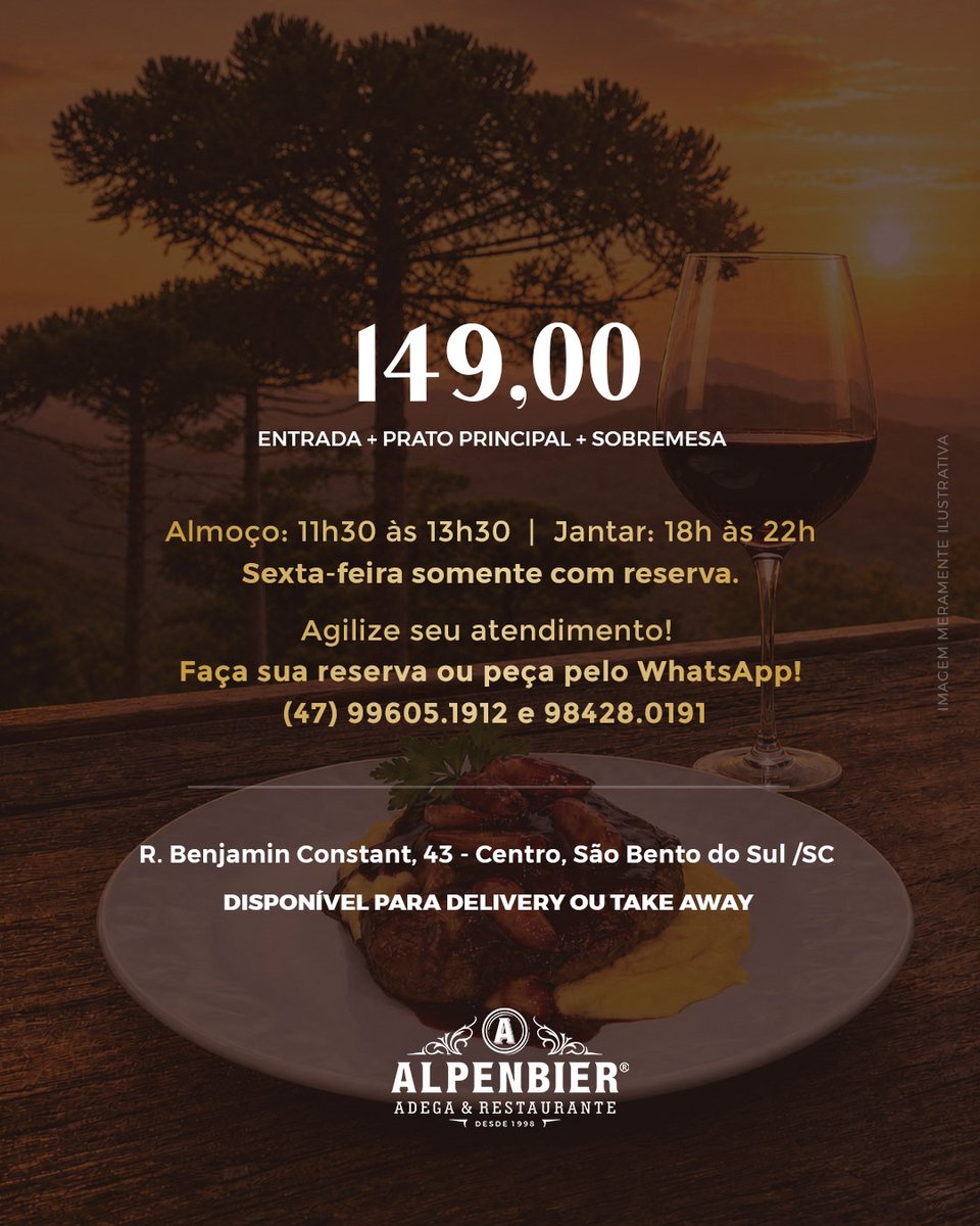 AlpenbierSBS's tweet photo. Nesta semana, convidamos você a viver sabores que carregam origem, memória e a identidade do nosso terroir. 🌿🍷😋
 Viva Essa Experiência
#altagastronomia #vinhos #sãobentodosul #turismoemsaobentodosul #SaborAlpenbier #AdegaAlpenbier https://t.co/SVnjcxyXud