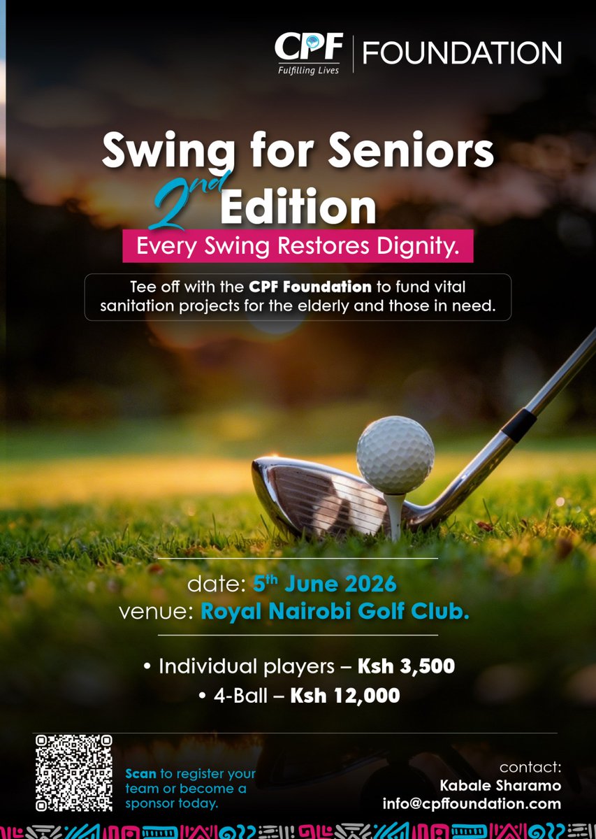 RoyalNairobi_GC's tweet photo. Swings for dignity with CPF Foundation; you might want to mark your calendar for this one. ⛳ 🏌🏼‍♂️

#KaribuRoyal #TheRealHomeofGolf https://t.co/8LU6Yg4pft