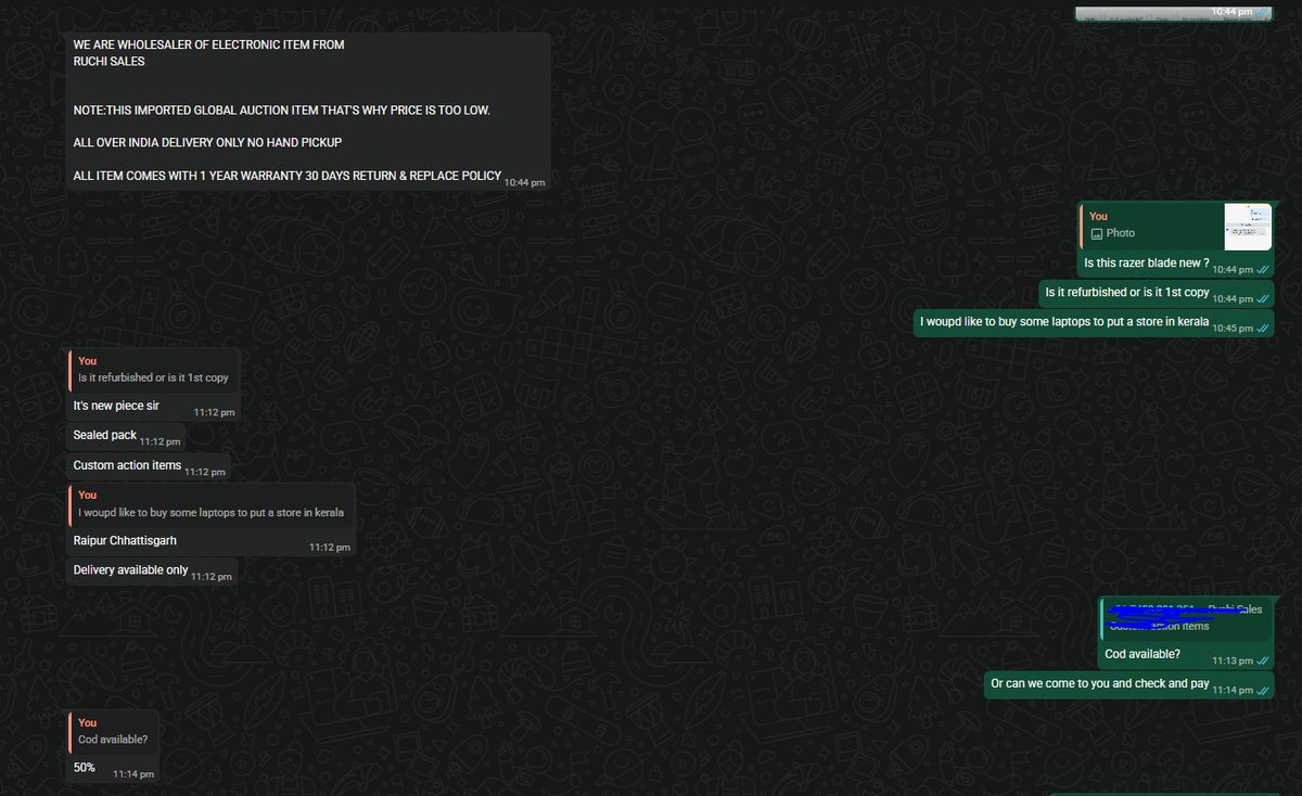 JaboyJoyal's tweet photo. THE SELLER TOLD ME TO SEND MESSAGE ON WHATSAPP THEN I ASKED HIM THE DETAILS AND ITS A FKING SCAM. https://t.co/v9AfX9AC6w
