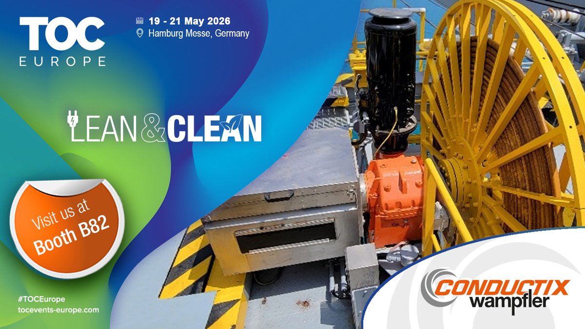 CxW_Global's tweet photo. Only one week left until TOC Europe 2026 kicks off!

@TOCWorldwide #TOCeurope #ConductixWampfler #GreenPorts #SustainableShipping #PortTechnology #MorePerformanceLessEmissions #ContainerHandling #PortIndustry https://t.co/pbLjm0Ysh3