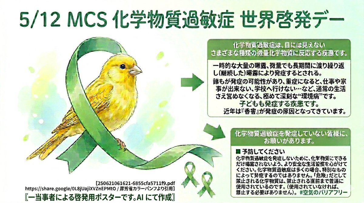 いろは🍀🕊️ #MCS #化学物質過敏症 🫒 tweet media
