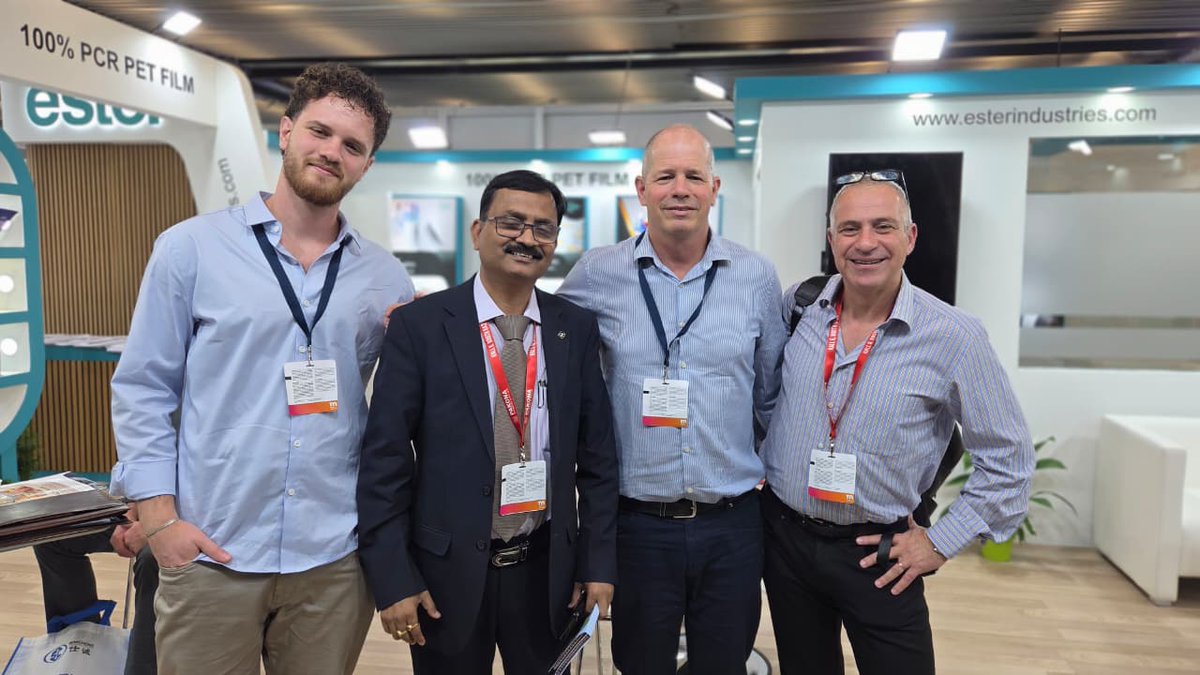 A few moments from Day 4 at Interpack 2026.

Great connecting with potential partners, customers, and fellow exhibitors while exchanging ideas around innovation and the future of sustainable packaging.

#EsterIndustries #Interpack2026 #PackagingInnovation #SustainablePackaging