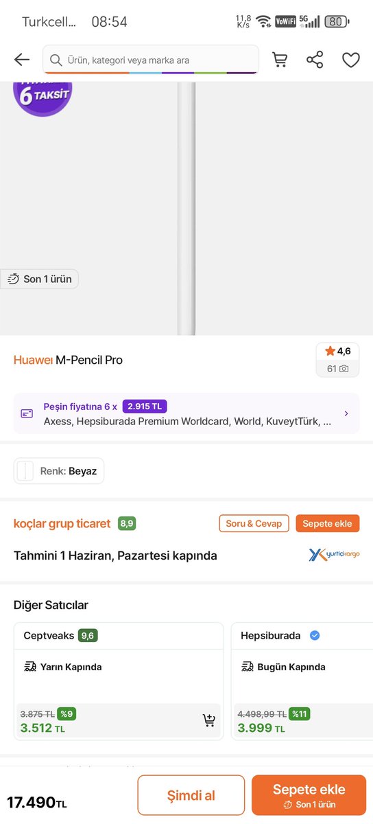 ferno1434's tweet photo. @bekir_kaplan @denetlecomtr @ticaret @hepsiburada
Hepsiburada'da “Koçlar Grup” adlı satıcının birçok üründe, aynı ürünün diğer satıcılardaki fiyatlarının kat kat üzerinde satış yaptığı görülmektedir.
Aynı marka ve model ürünlerde  3,5,10 kata varan farkla satıyor.. https://t.co/rk7rXrfQi0