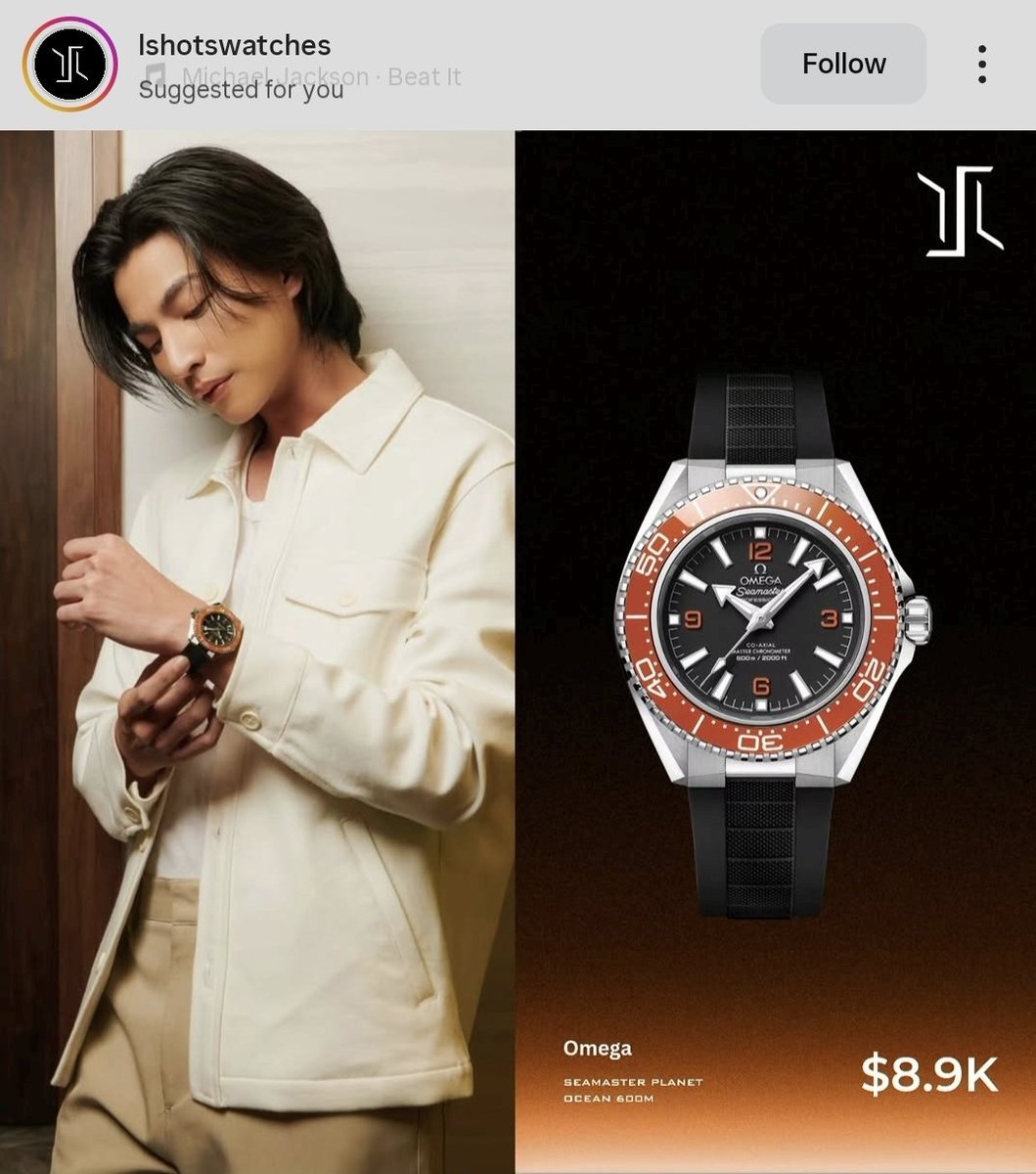 chee_mikyla's tweet photo. IG: Ishotswatches
🔗https://t.co/dG92Bz2n3i
Thai actor @gulfkanawut is wearing an #OMEGA Seamaster #PlanetOcean 600M in steel. This 42 mm model is crafted in polished-brushed stainless steel. It features a polished orange ceramic bezel ring & a black rubber strap.
#GulfxOMEGA https://t.co/bDAqzXQzlS
