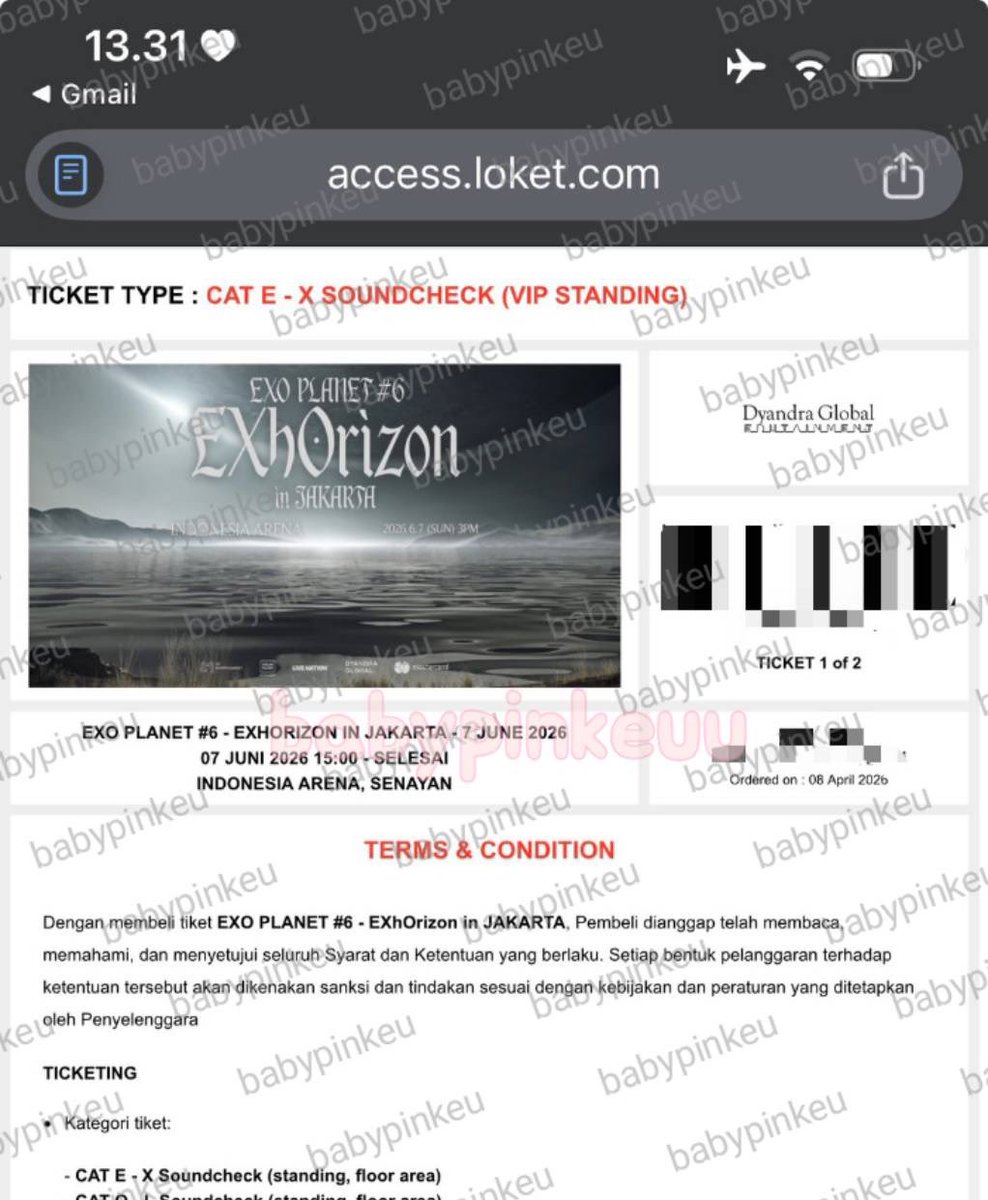 putrikecilimoet's tweet photo. WTS EXO PLANET #6 - EXhOrizon in JAKARTA - DAY 2 ( minggu )

✅ 1 Tix Cat E-X VIP SOUNDCHECK STANDING - Presale Weverse
💵 9jt

dp cod jkt / fp cod venue✅
diurus sampe fisik✅
masuk barengan✅

#exhorizoninjkt  #exoplanet6 #exhorizon

.tags wts wtb tiket exo in jakarta https://t.co/v9iZth0cGf