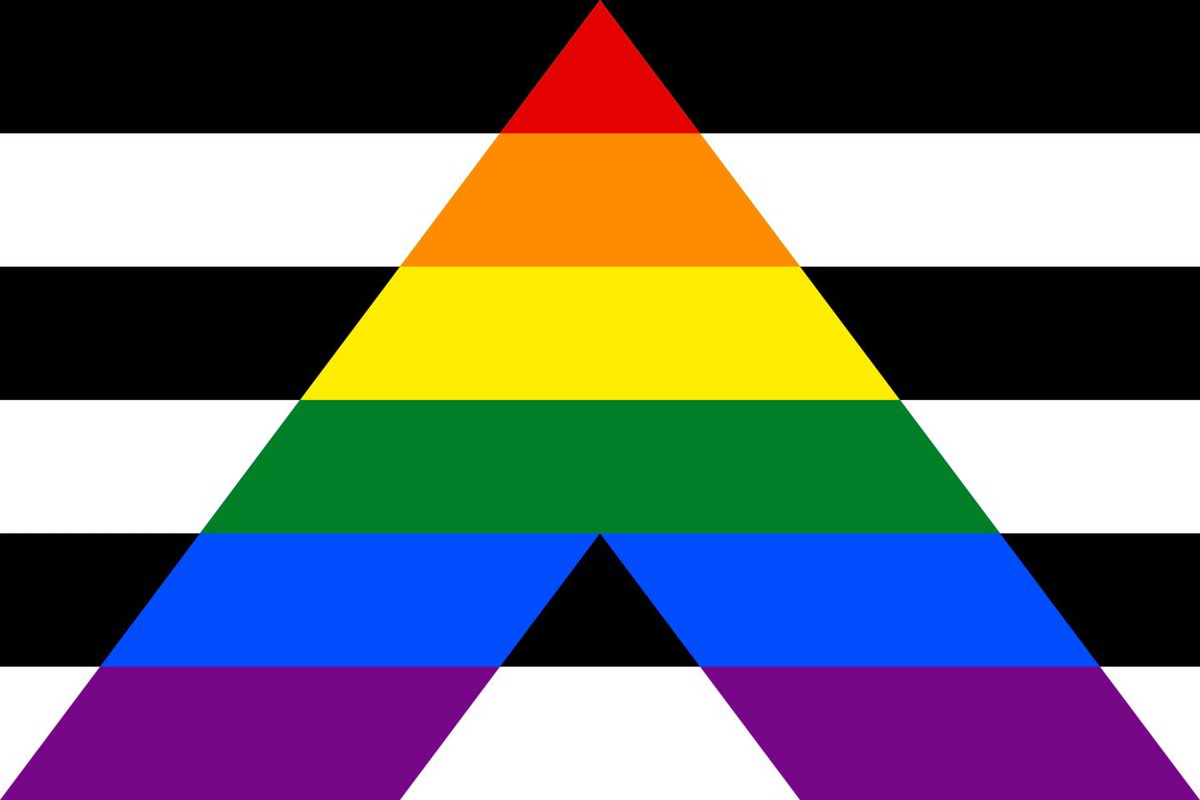albobino's tweet photo. @Michel40715696 @Sta7_baslL @ElysiumFlora @iilowk Tem héteros que vão em manifestações e eles usam essa bandeira: Significa apoio

Não existe nenhum lugar do mundo onde LGBTs proíbam a entrada de alguém alguém hetero, eles só não querem pessoas homofóbicas e ignorantes igual vc. https://t.co/uoceBb9v7D