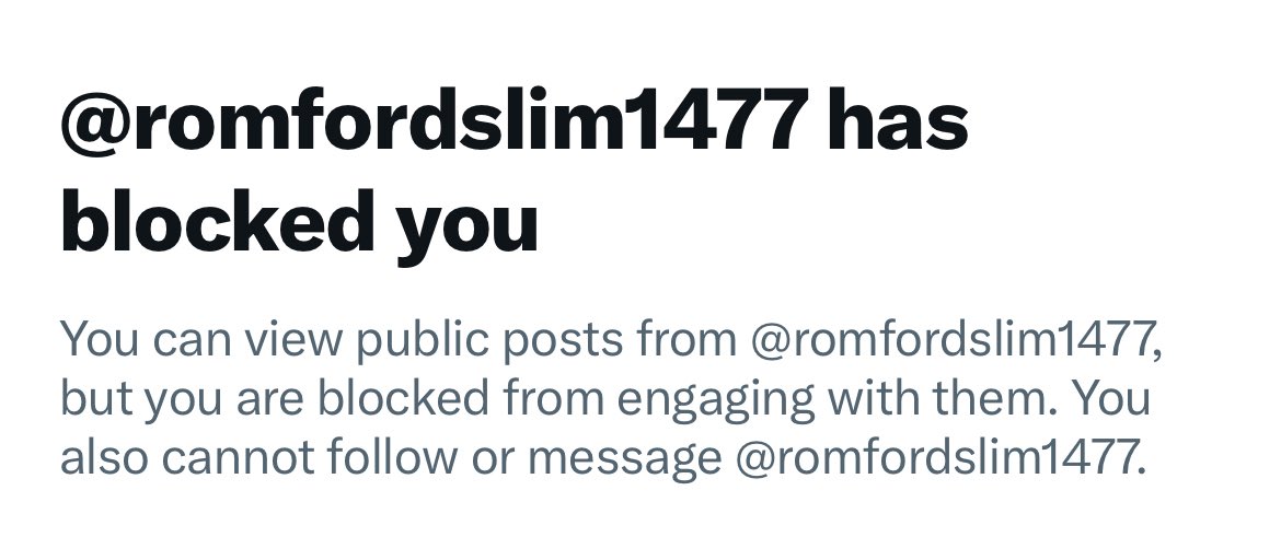 LTP_Bench's tweet photo. @Pavlo__Escobar @romfordslim1477 Never in my life have I interacted with this guy and he’s got me blocked 😂 some people ain’t half fannies https://t.co/Abq01GPikd