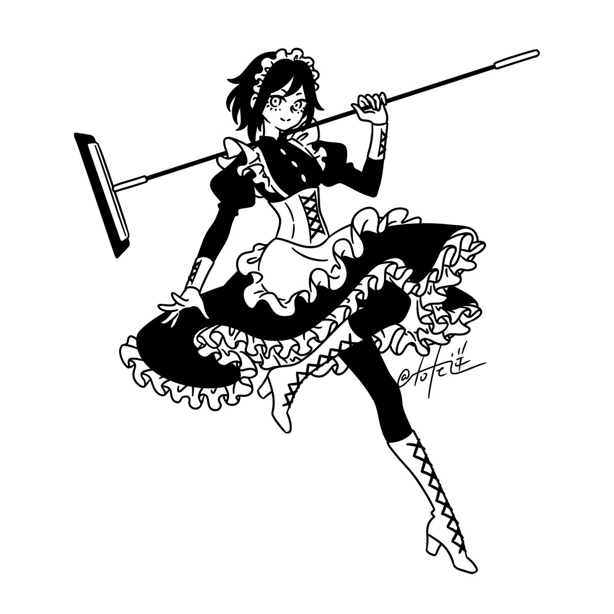 FatRabbitR's tweet photo. 【Fanart】⚪⚫⚪⚫ https://t.co/VNAhyjGe1U