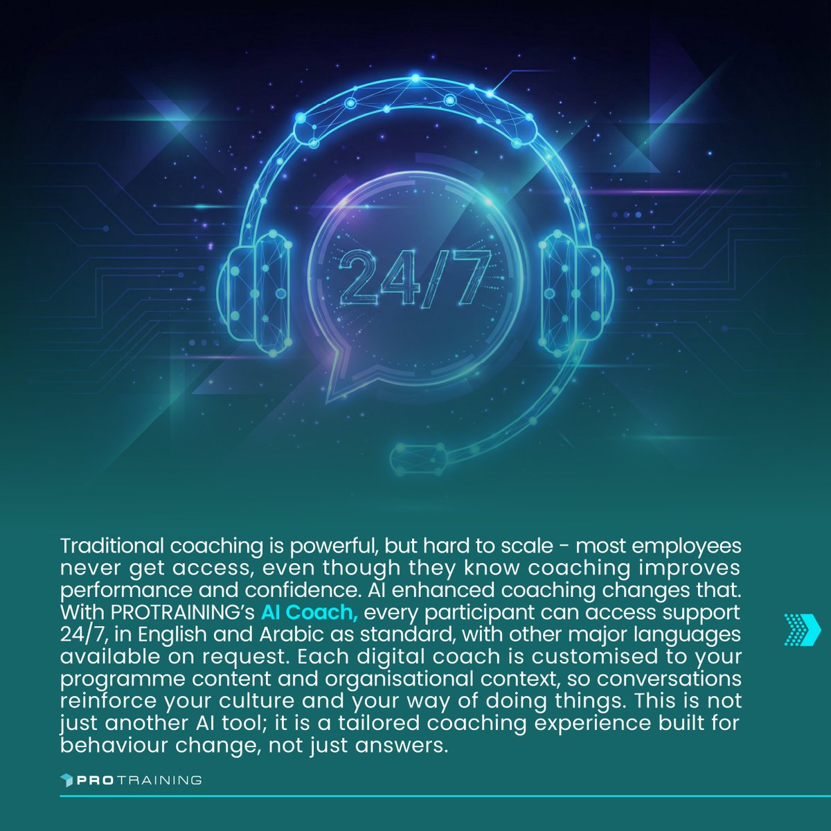 PROTRAININGUAE's tweet photo. Coaching used to be a luxury for a few.
Now it can be a habit for everyone.

Contact us:
📧 marketing@protraining.net
📲 +971 4 3468835
🌐 https://t.co/hIPirudL5y

#AITraining #ArtificialIntelligence #AIForBusiness #AIInLeadership #AIPrograms #DigitalTransformation https://t.co/Suc5Eo5YmQ