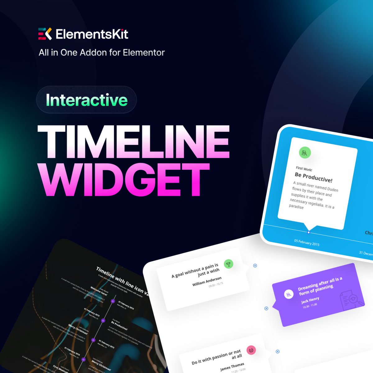 wpmetcom's tweet photo. Tell your brand's story or showcase complex project roadmaps the right way. ๐ฅ
ElementsKit Timeline widget lets you build stunning, interactive visual timelines in minutes.
Check more ๐ https://t.co/oG9M4lTCMj
#ElementsKit #WebDesign #Elementor #WordPress https://t.co/k3JClFZrUr