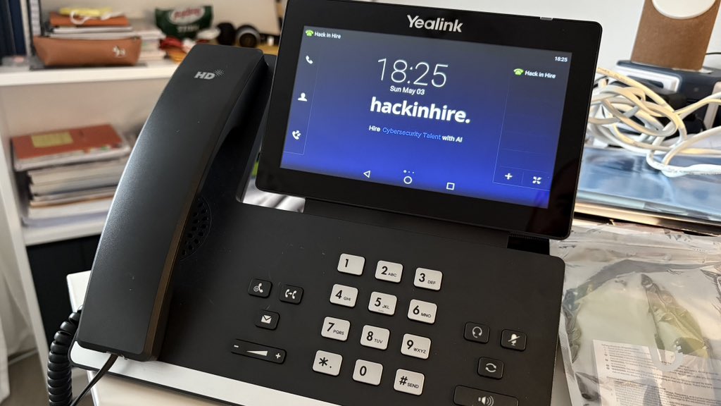 omarbv's tweet photo. Six months ago, @hackinhire was just an idea.

Last Sunday, May 3rd, I was setting up our office phone system. Branded. Configured. Ready.

Nobody sees this part. But this is what building looks like. 

#hackinhire #cyber #talent #startup https://t.co/S7XVZ96XuZ