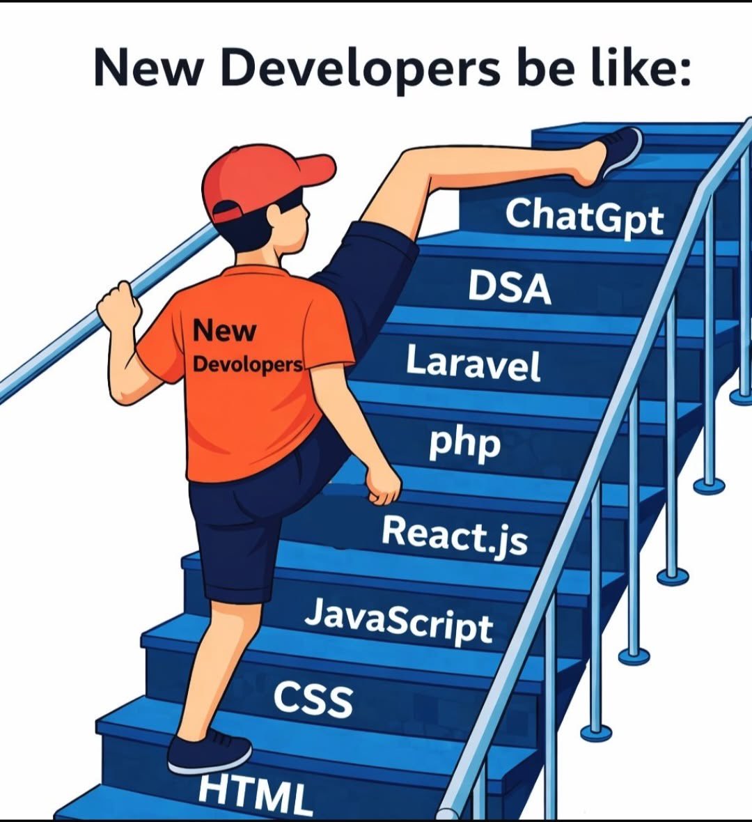 cyber__razz's tweet photo. New devs don’t wanna learn coding from scratch anymore https://t.co/flMb6ri4yG