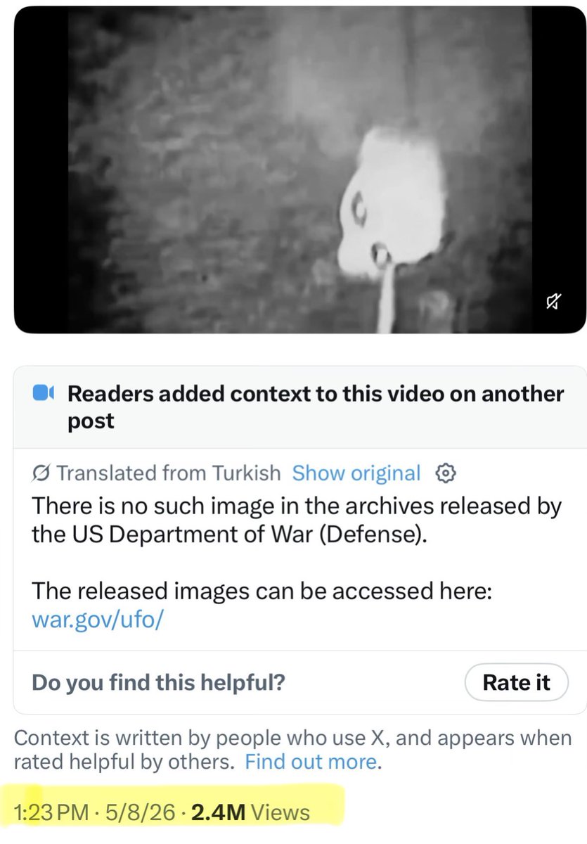 JonStewartIL's tweet photo. 2.4 million views….. This video cannot be contained anymore! Thank you @realDonaldTrump and your heroic efforts!!!! History will be far kinder than your contemporaries.
#alieninterview #ufosx #uapx #aliens #disclosure #Trump https://t.co/BOgyaaBfqr