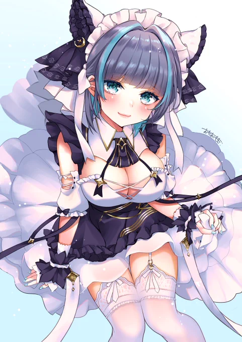 アズールレーンチェシャーちゃん 描きたかった子描けました