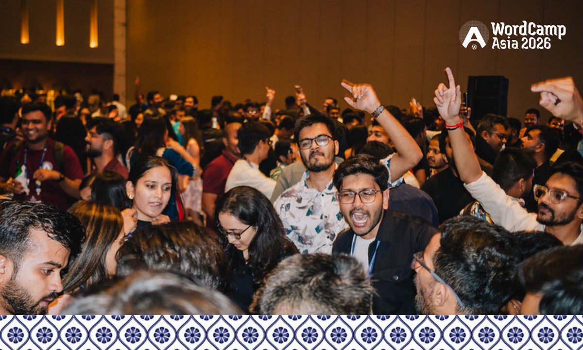WordCampAsia's tweet photo. And that’s a wrap for WordCamp Asia 2026 🎉  

Huge gratitude to the amazing WordPress community, organisers, volunteers, speakers, sponsors, media partners & attendees who made it unforgettable.   

Official event photos are now live 📸  
https://t.co/5WKGRNc3ko

Relive the best moments 💜

#WordCampAsia #WordPress #OpenSource