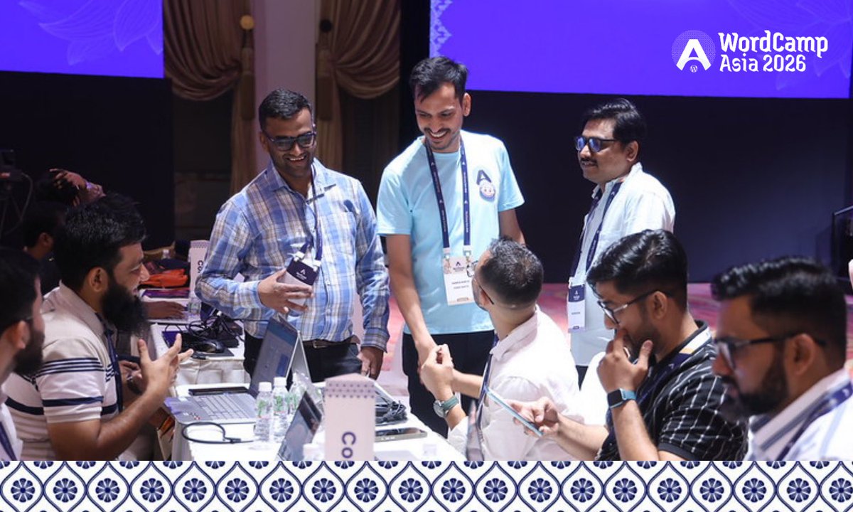 WordCampAsia's tweet photo. And that’s a wrap for WordCamp Asia 2026 🎉  

Huge gratitude to the amazing WordPress community, organisers, volunteers, speakers, sponsors, media partners & attendees who made it unforgettable.   

Official event photos are now live 📸  
https://t.co/5WKGRNc3ko

Relive the best moments 💜

#WordCampAsia #WordPress #OpenSource