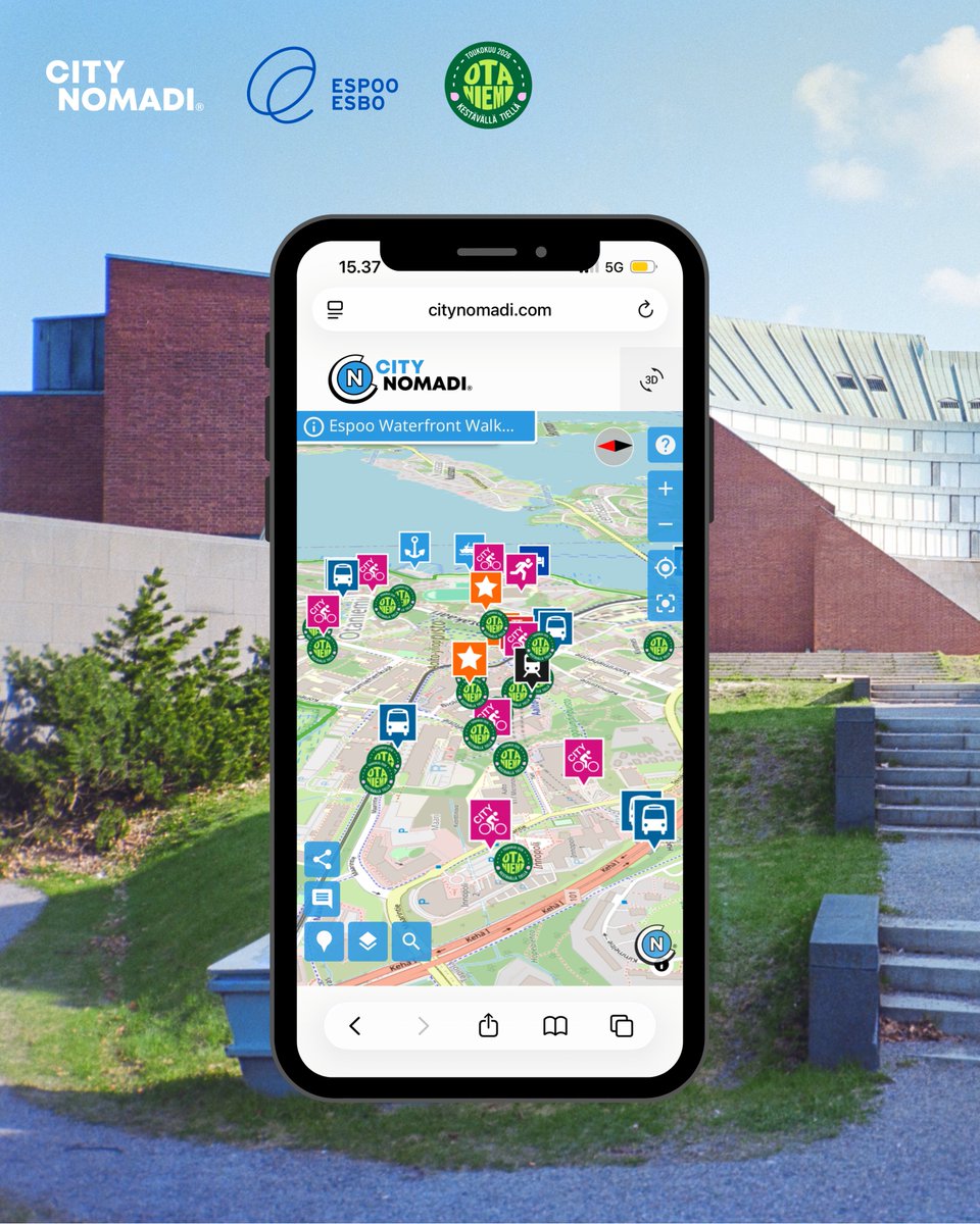 citynomadi's tweet photo. Sustainability by the Aalto University in Otaniemi

We'll participate the sustainable month in May together with other companies supporting the smart mobility.

The main event will be the at Otaniemi's great Dipoli building on Thursday the 21st of May.

https://t.co/yZPZcATVaM https://t.co/kQtLF5jFPR