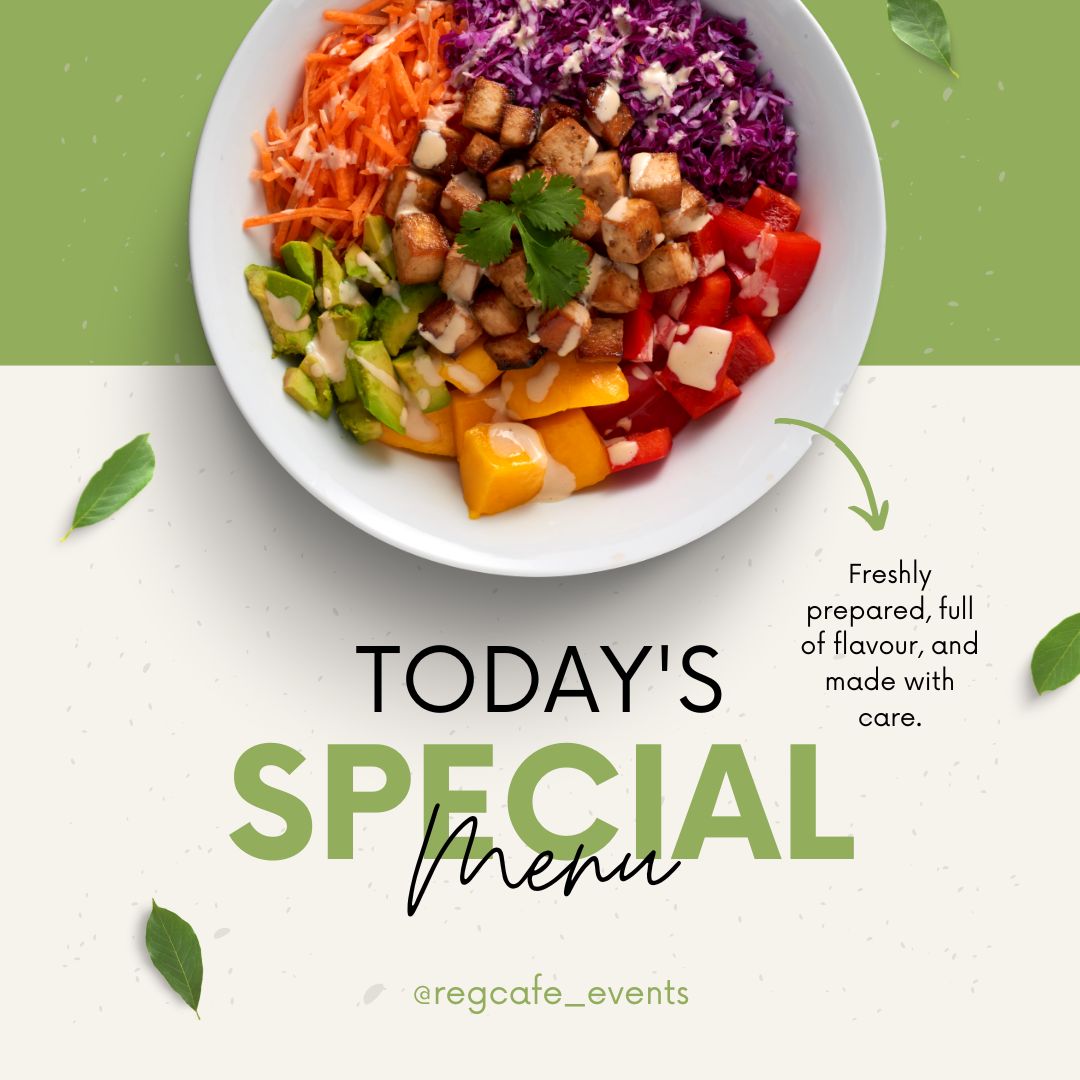 RegcafeEvents's tweet photo. Freshly prepared, full of flavour, and made with care.

✔ Vegan-friendly options available

✔ Hearty meals for every craving

✔ Perfect space to dine or work

Visit us today and enjoy great food in a relaxed setting. https://t.co/2eRUt6ckrz