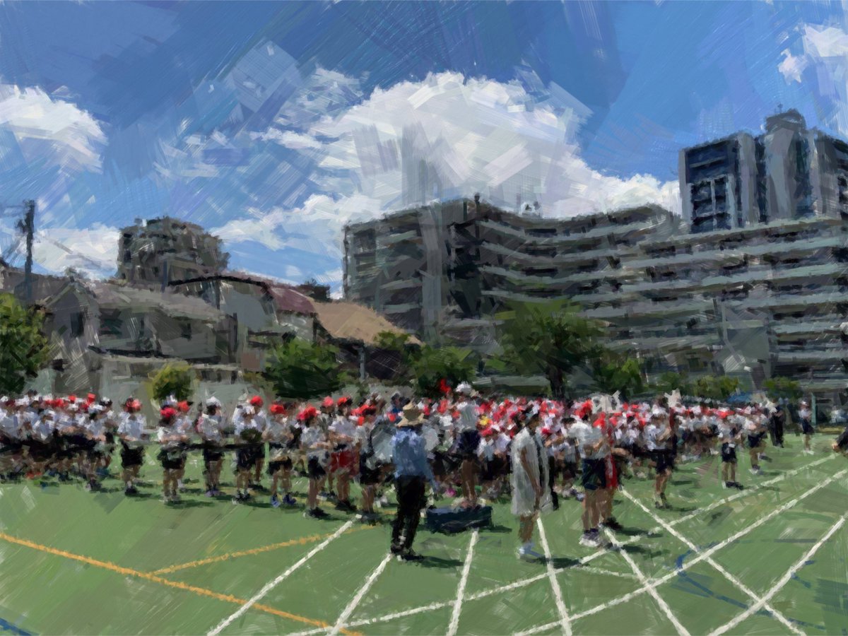 kogaies's tweet photo. 運動会全校練習

運動会に向けた、全校練習です。
6年生の鼓笛の演奏に合わせた入場の練習と、応援合戦の練習を行いました。 https://t.co/h6zmUzYjyA