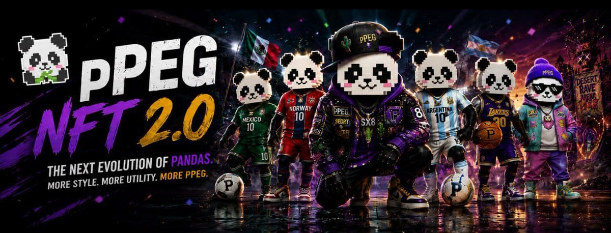 CryptoTigersX01's tweet photo. The pPEG V4 protocol has been completely upgraded, and NFT 2.0 is officially opened!
PPEG was created by the former staff team of Bi 'an, and the protocol innovation was based on BSC V4 Hook mechanism, and a new NFT gameplay under BSC V4ecology was being built.
Core highlights of NFT 2.0:
World cup gameplay
Star quiz
NFT fragment synthesis
NFT exhibition activities
Invite friends reward
GameFi / Metaverse
Joint name of entity enterprises
Invite friends to synthesize: reward 0.1 pPEG+1 fragment.
Collect 5 pieces to synthesize a new NFT.
NFT exhibition can get up to 9 pPEG award.
Top rare NFT provides a minimum recovery mechanism of 10 BNB.
Every transaction is the production of art.
Every destruction is a reshaping of ecological value.
Purchase method:
It is recommended to purchase through the official entrance of AVE or Uniswap:
AVE:  https://t.co/oVYCna21ph
Uniswap:  https://t.co/Pfdg1VAih3
Please don't search and buy in TP wallet at will, it is easy to enter the wrong pool or buy imitation assets.
Please identify the official contract address before buying.
Dapp: https://t.co/fHS4clNNYz
NFT illustration: https://t.co/XsJUDC6jRi
TG:  https://t.co/iOiodNuXbx
X:  https://t.co/70ZOF8Agq6
CA：0x68190910c37184cd24cf49a9339cd376d10aa14f