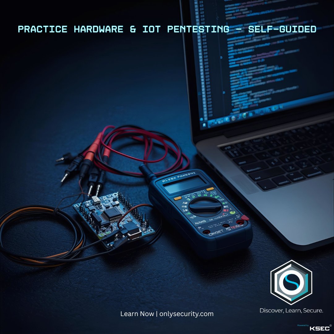 onlysecurityuk's tweet photo. JTAG. UART. SPI. Firmware analysis.

Practise real hardware hacking techniques at your own pace — with actual labs, firmware, and tooling included.

No waiting for a class. Just build the skill.

#HardwareHacking #IoTSecurity #RedTeam

https://t.co/F6f3WluSaF https://t.co/wwJnHQ3Nj6