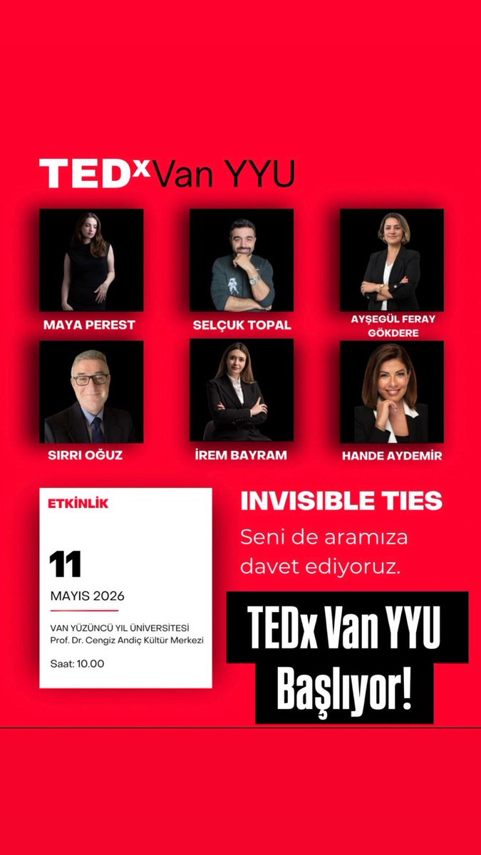 HaberVANYYU's tweet photo. TEDx Van YYÜ "Invisible Ties" Başlıyor! 🏛️🎓

TEDx Van YYÜ topluluğunun organizasyonunda; Kariyer Merkezi ve Kurumsal İletişim Koordinatörlüğü koordinasyonunda düzenlenen etkinliğimiz bugün katılımcılarıyla buluşuyor.

Görünmez bağların gücünü akademik ve sosyal perspektiflerle ele alacağımız bu özel günde, tüm gönüllülerimize ve paydaşlarımıza teşekkür ederiz. İlham dolu bir gün bizi bekliyor!

#TEDx #VanYüzüncüYılÜniversitesi #VanYYÜ #VanYYÜEtkinlikleri
