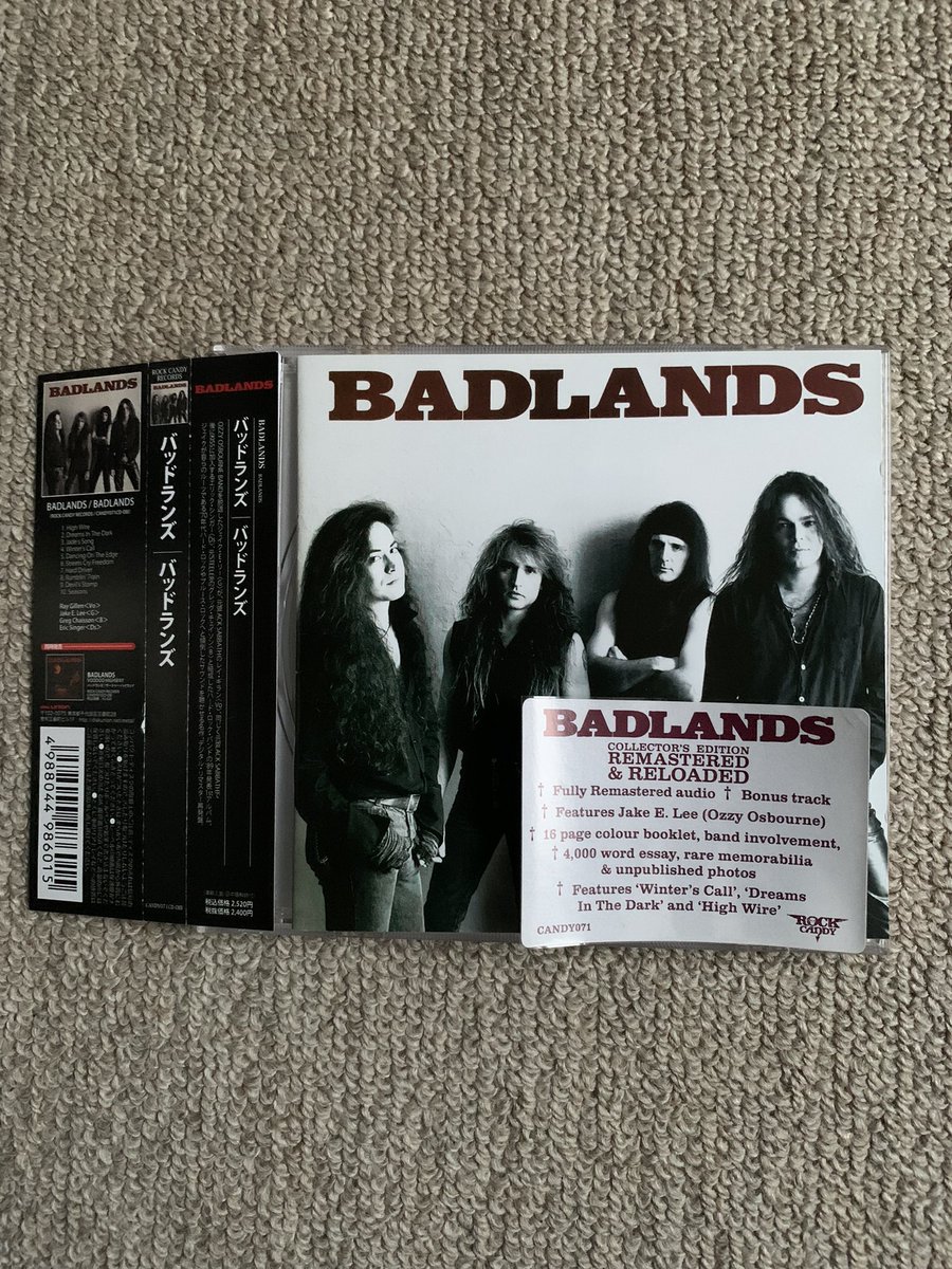 BADLANDS🎸の1stアルバム「BADLANDS」がリリースされてから37年💿 名盤