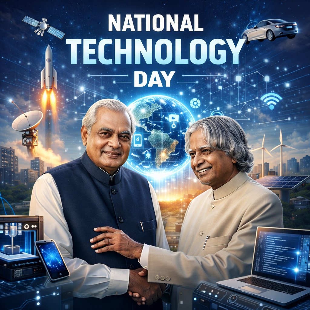 AnanyaModi95's tweet photo. Celebrating innovation, science, and the spirit of progress on India’s National Technology Day. 🇮🇳✨
Honouring the minds that shape the future through technology and innovation.

#NationalTechnologyDay #TechnologyDay #Innovation #DigitalIndia #ScienceAndTechnology #TechForFuture https://t.co/4ar6LxEwRu