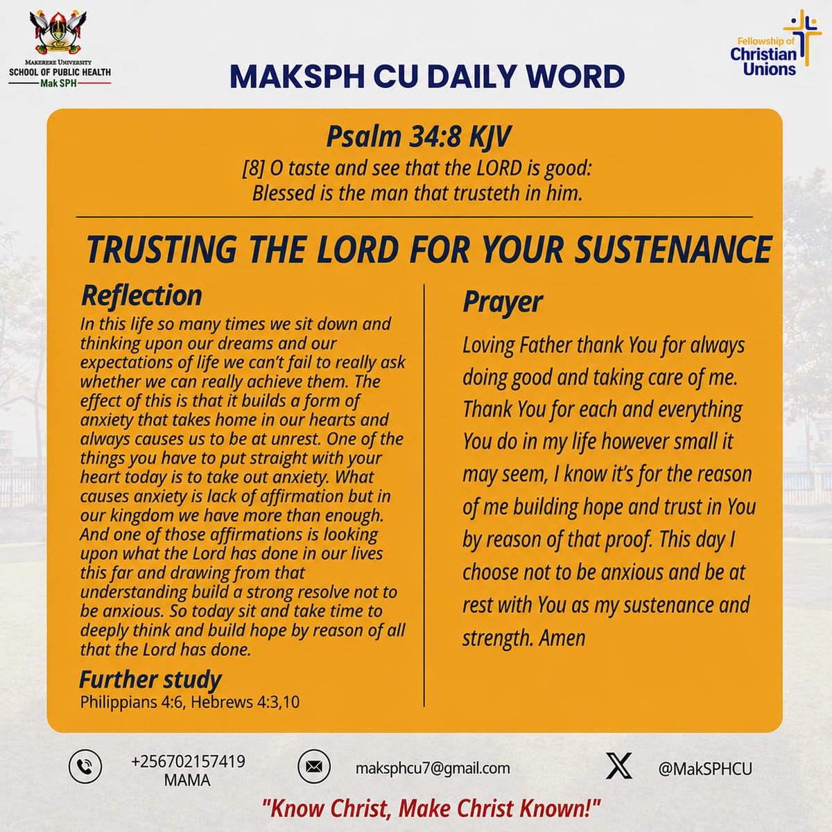 MaKSPHCU's tweet photo. MAKSPH CU DAILY WORD 
  9TH MAY, 2026

Dear brethren receive today's daily devotion 
Good morning and win today  in JESUS Mighty name https://t.co/HQObl2WiFk