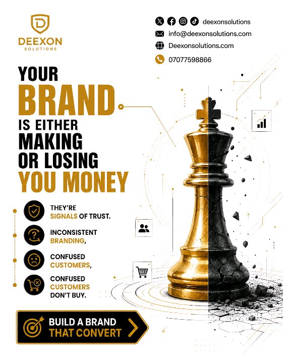 deexonsolutions's tweet photo. Your brand is speaking before you ever say a word.
The question is… is it attracting customers or pushing them away?
A strong brand builds trust, creates clarity, and turns attention into sales.
A weak or inconsistent brand leaves customers confused . https://t.co/20Oc8qKFnE