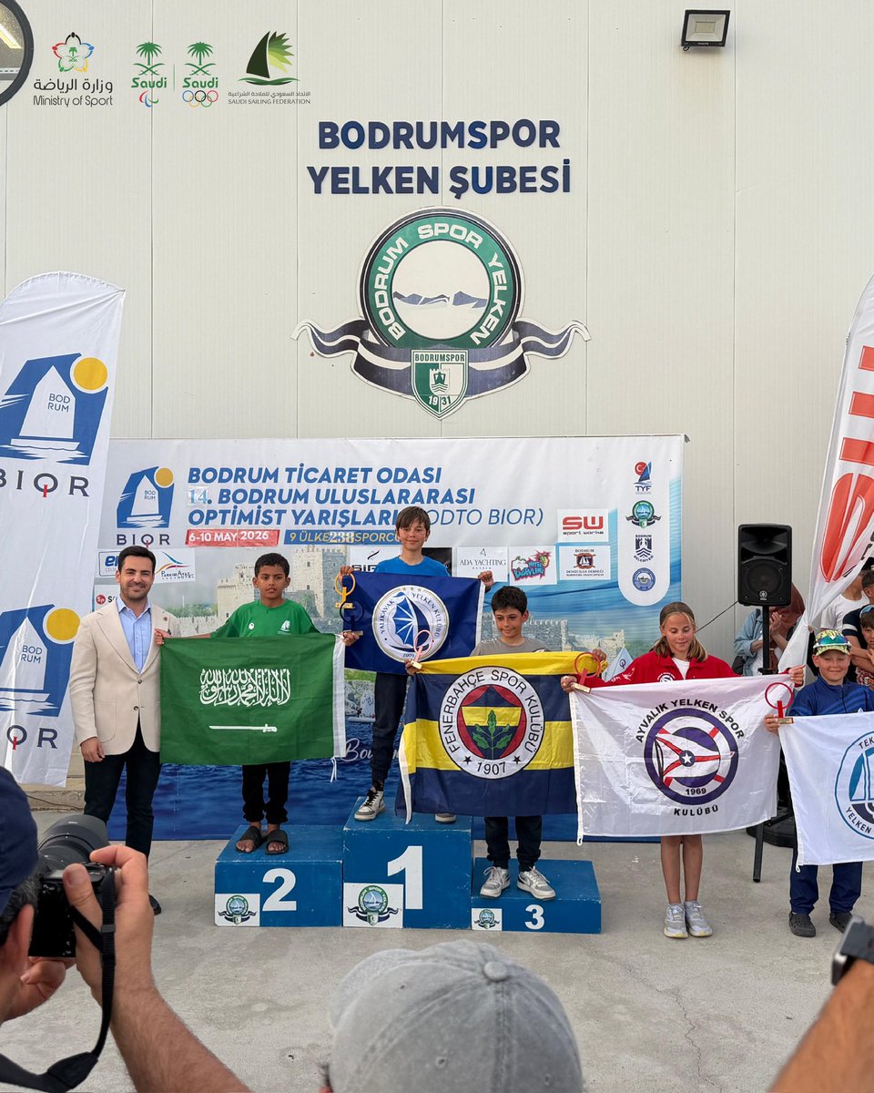 Sailsaudi's tweet photo. 🇸🇦🔥 Another proud achievement for Saudi Arabia at the
Bodrum International Optimist Regatta ⛵️🎉

🥇 Gold Medal – Nations Cup
(Best Team Overall – led by Shuan Ya Tong)

🥈 Silver Medal – Cadet Division
Ahmed Alshammari 👏💚

#الاتحاد_السعودي_للملاحة_الشراعية #ابحار#شراع https://t.co/KYV9Pjd5VW
