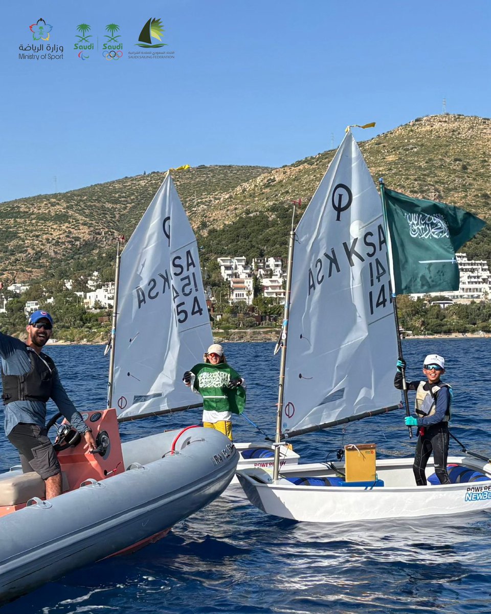 Sailsaudi's tweet photo. 🇸🇦🔥 Another proud achievement for Saudi Arabia at the
Bodrum International Optimist Regatta ⛵️🎉

🥇 Gold Medal – Nations Cup
(Best Team Overall – led by Shuan Ya Tong)

🥈 Silver Medal – Cadet Division
Ahmed Alshammari 👏💚

#الاتحاد_السعودي_للملاحة_الشراعية #ابحار#شراع https://t.co/KYV9Pjd5VW