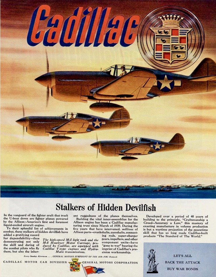 LRonLacy's tweet photo. ‘In the vanguard of the fighter craft that track the U-boat down are fighter planes powered by the Allison - America’s first and foremost liquid-cooled aircraft engine. ...’
Cadillac. May 1944.
#wartime #WW2 #defenseindustry #Cadillac #aircraft #fighterplanes #engines https://t.co/lzcxs168oy