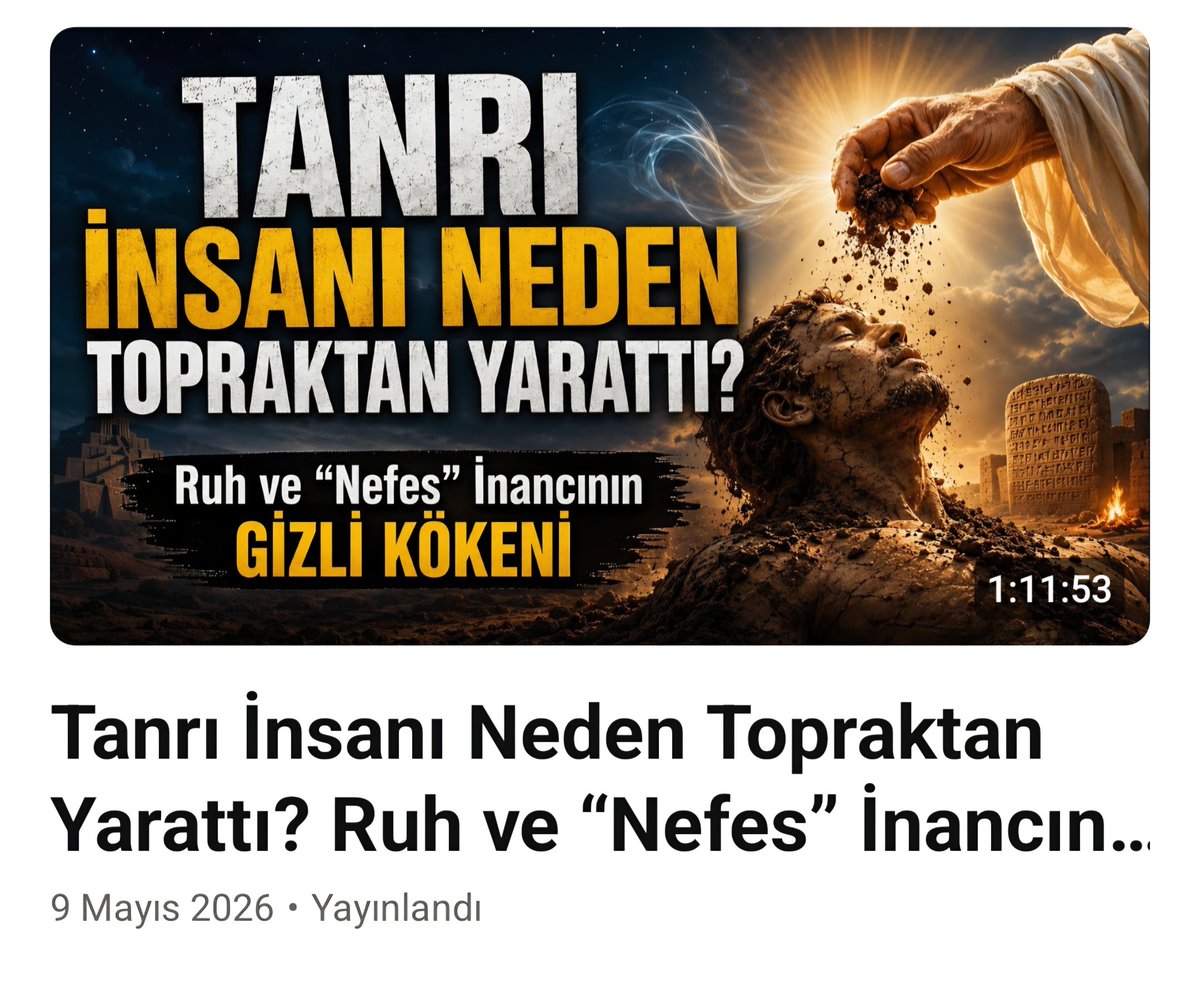 LiberVitae13's tweet photo. Peki neden?
İnsan neden özellikle “topraktan” yaratıldı?
Neden nefes, zamanla “ruh” anlamına dönüştü?
Ve birbirinden habersiz medeniyetler neden aynı sembolleri kullandı?
https://t.co/9vigvxJkiN https://t.co/xkcS9Cod5Q