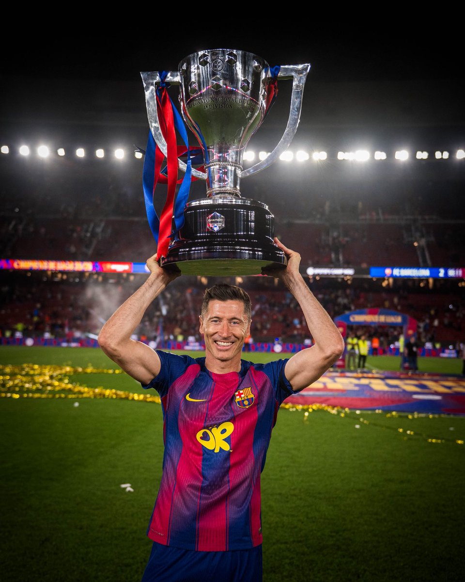 BarcaUniversal's tweet photo. ‼️Robert Lewandowski: "I have won 14 league titles in total. I have won them at every club, and that impresses me a lot. I’m very proud of it." https://t.co/iylxda7BA3
