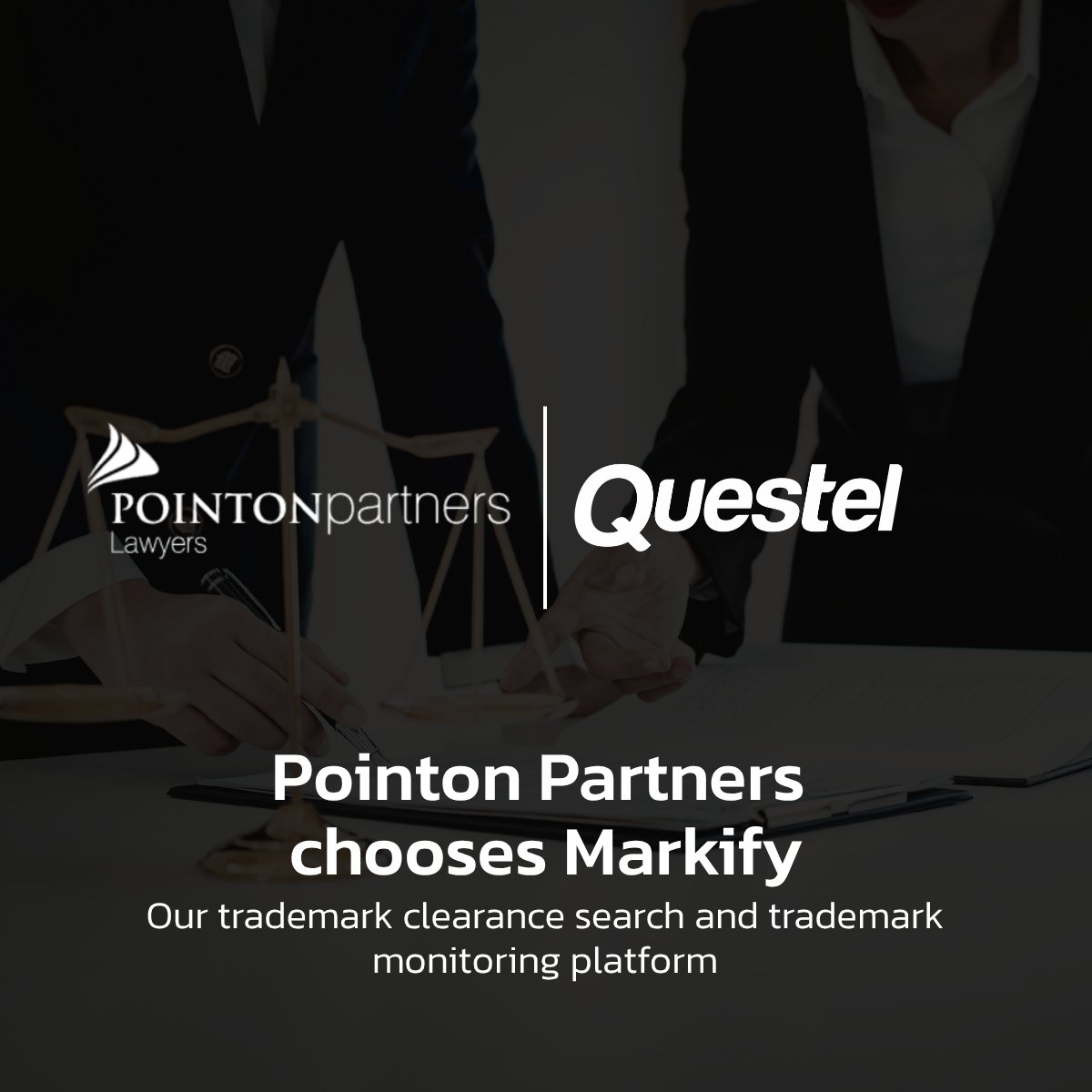 Questel_Group's tweet photo. Pointon Partners has chosen @Markify, part of Questel’s suite, to enhance its #trademark clearance &amp; monitoring capabilities.
Our shared ambition: combining legal expertise with powerful technology to deliver smarter, faster, &amp; more reliable outcomes👇
https://t.co/h0N017Uz7p https://t.co/ns7AC7o17Q