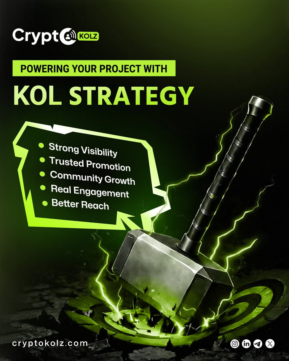 cryptokolz's tweet photo. Powering your project with the right #KOLstrategy 🚀

From visibility to real community impact, we help you grow smarter in #Web3‌‌ 

If you’re ready to scale your project the right way, it’s time to move with Crypto KOLz. 

For More - https://t.co/RQrlIAVHaZ

#CryptoKOL #KOL https://t.co/VHe1u4SBya