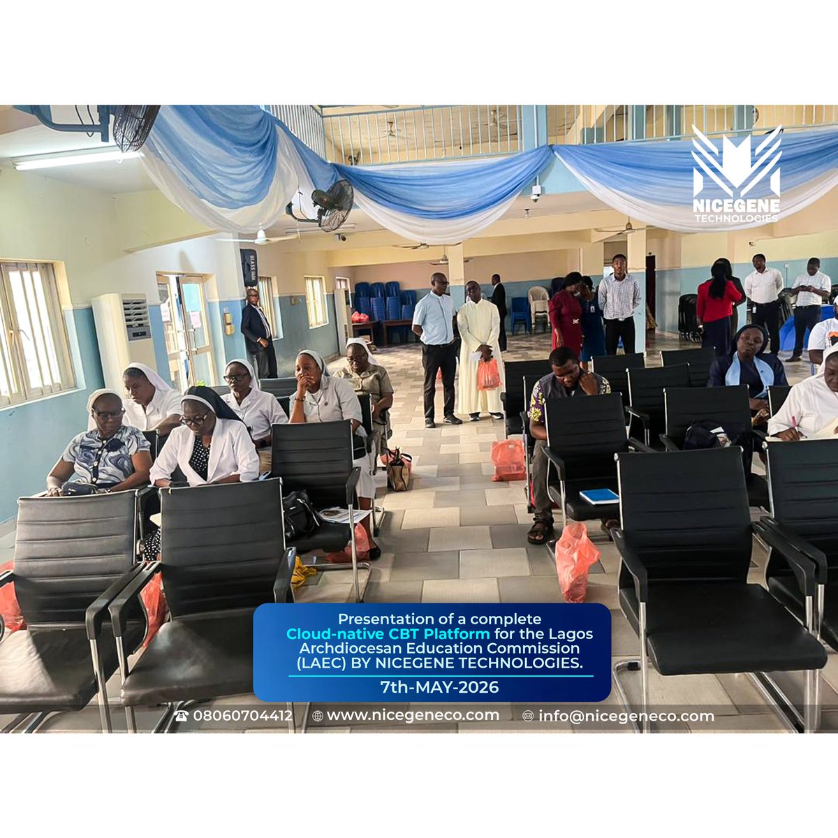 nicegene_tech's tweet photo. NICEGENE TECHNOLOGIES delivered a Cloud-native CBT Platform for LAEC, transforming school exams from manual to digital.

Driving smarter education through innovation.
https://t.co/simhvIFfKf
https://t.co/uJYOnjjRpa

#kenz #Anny #firstbank #BlessingCEO https://t.co/JVIQJrR5Z4