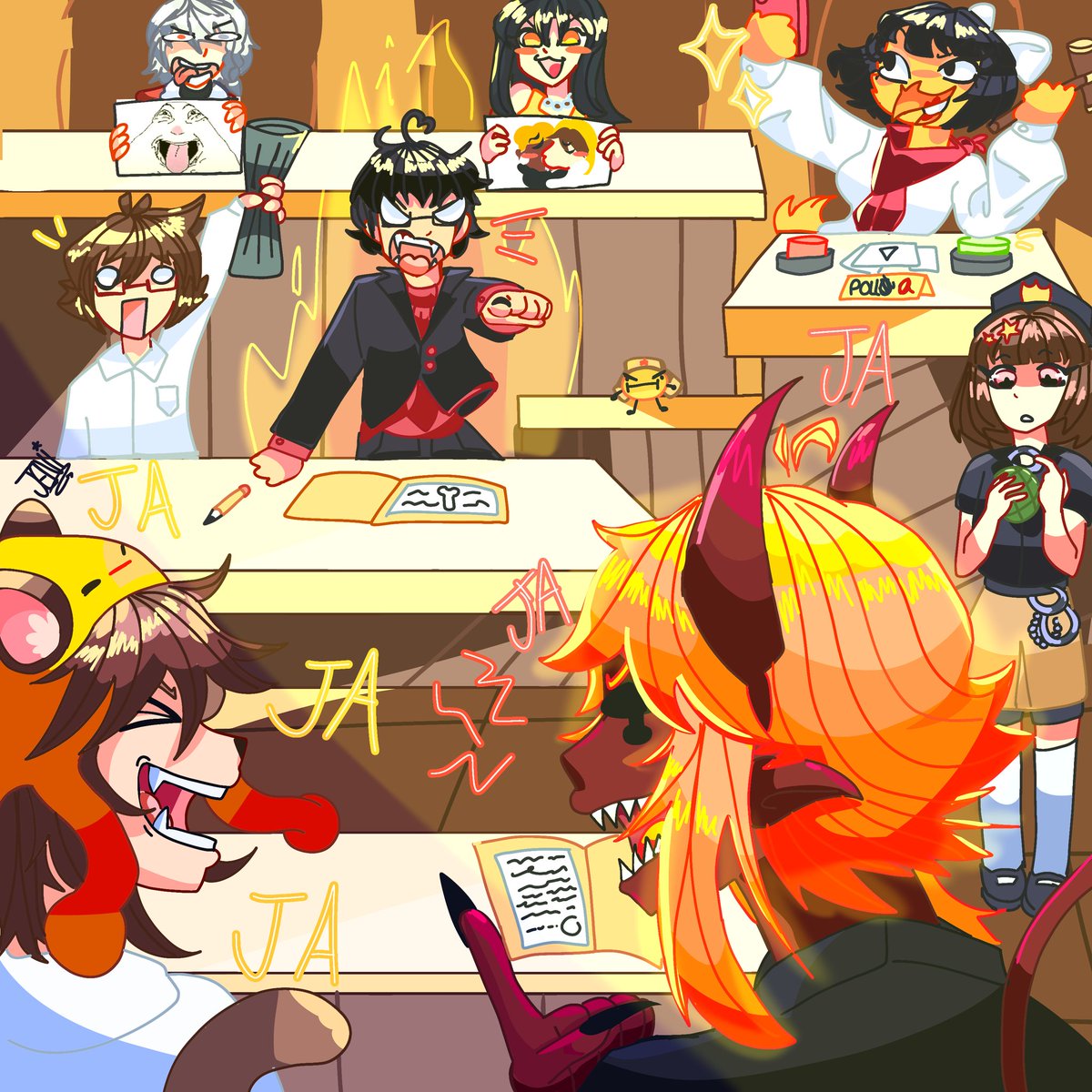 soydashita's tweet photo. Holaaaaa! :D dibujito del juego al cual jugaban como abogados jsjsjs, espero que les guste >:3 (no estuve activa en la comunidad por problemas familiares jeje) https://t.co/wrtjZoBrd5