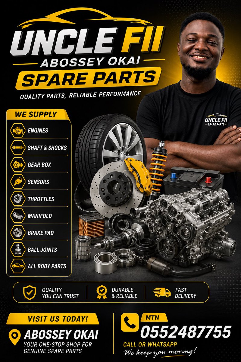 Kindly repost👏

Let me be your Abossey Okai spare parts plug