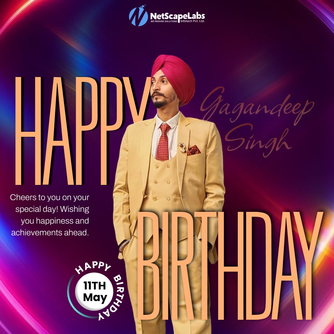 netscapelab's tweet photo. 🎉 Happy Birthday Gagandeep Singh! 🎂
Wishing you endless happiness, success, and good health on your special day. May your year ahead be filled with joy, achievements, and unforgettable memories! 🥳✨
#HappyBirthday #BirthdayVibes #BirthdayCelebration #BirthdayBoy #BirthdayPost https://t.co/UN2GuHLxzZ