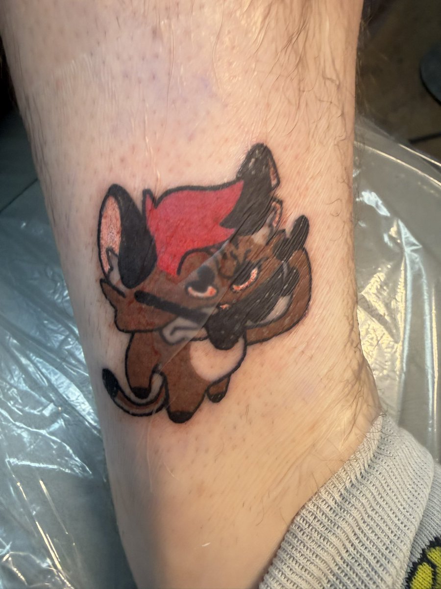 KalashSfw's tweet photo. Got a new tattoo a while ago from art by @Nexus_dutchie 😹 https://t.co/pUYnXKtEdA