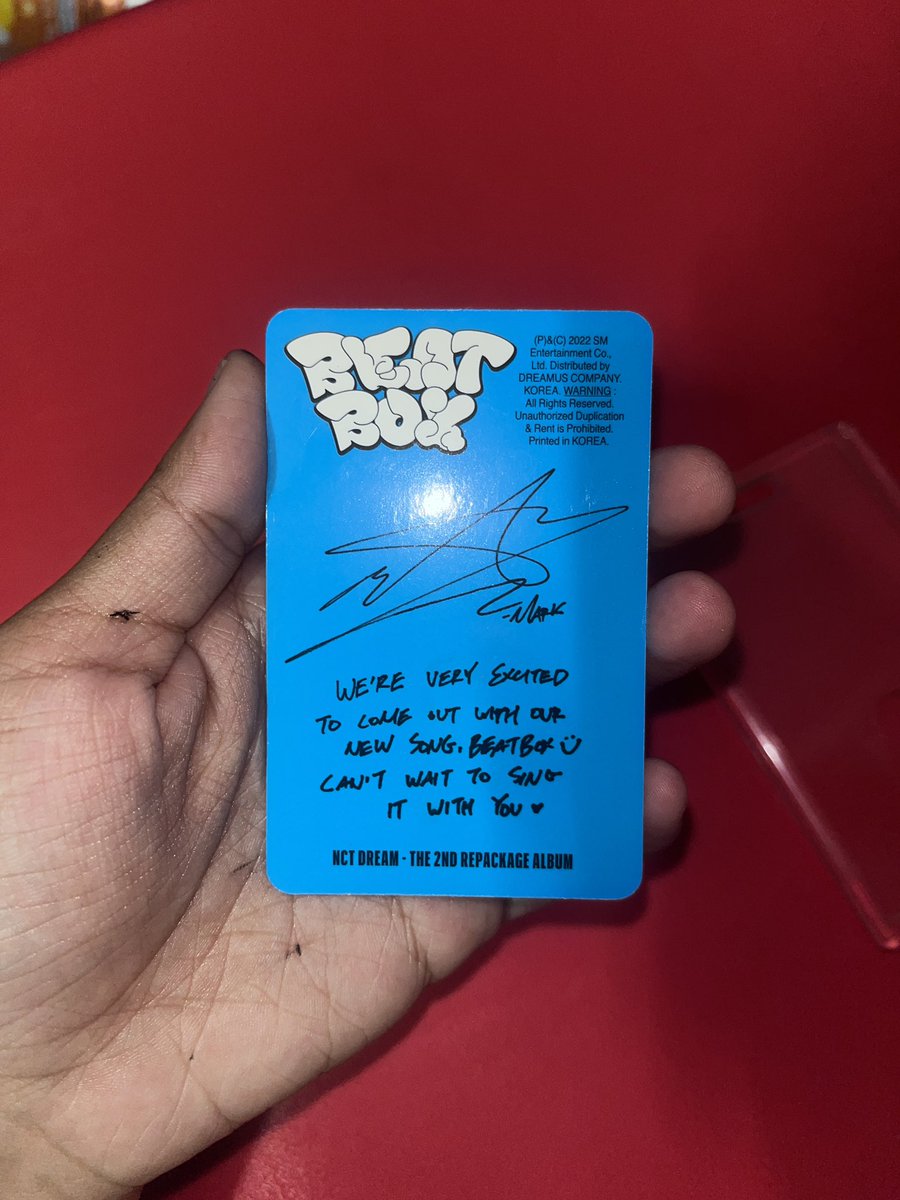 ส่งต่อ การ์ด Beatbox มาร์ค
100฿รวมส่ง
ขอคนไม่ซีเรียสเรื่องตำหนิ ขนแมว
 #ตลาดนัดnct #ตลาดนัดอซท #ตลาดนัดnctdream