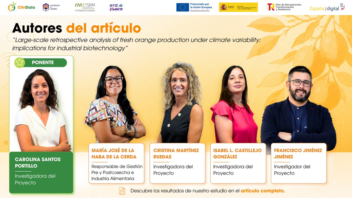 CitriData's tweet photo. 🍊🔬 @CitriData en el escenario científico internacional

Hoy, nuestra investigadora Carolina Santos Portillo participa como ponente en la International Conference on Industrial Biotechnology, celebrada en #Palermo (Italia) del 10 al 13 de mayo. https://t.co/7NZHqFizUG