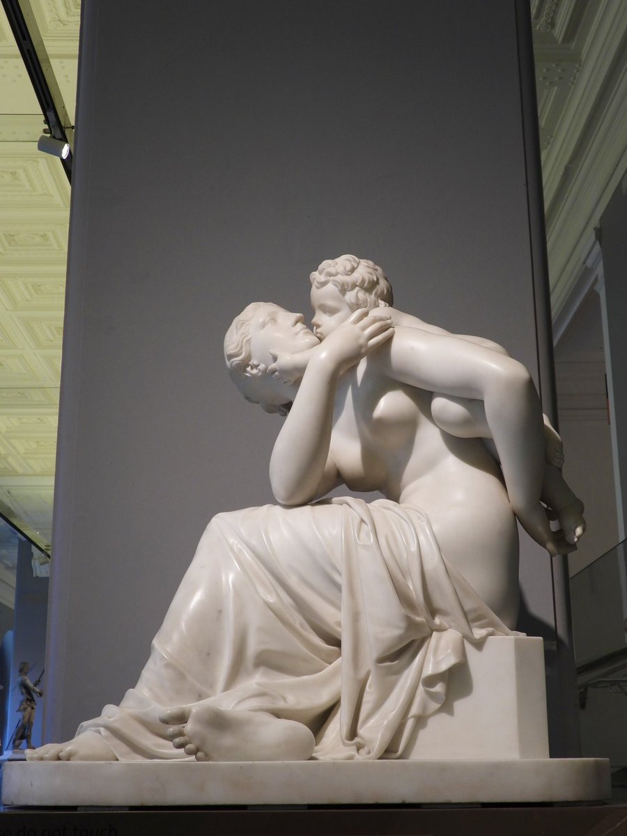 KarlaVittetoe's tweet photo. Every day is Mother’s Day

‘Maternal Affection’
Marble
Edward Hodges Baily (1788–1867)
Signed and dated 1837

There are several life-size marbles and smaller copies (in ceramic ‘Parian ware’) of this sculpture, suggesting it was a popular model. Yet a Victorian article claimed that Baily’s first marble version of Maternal Affection failed to sell. Baily depicted the mother and child as a classical goddess and putto (naked child), but their embrace is imbued with natural affection

Photographs by me at the Victoria and Albert Museum (V&A gallery label), London, England

Summer Light, August 2025