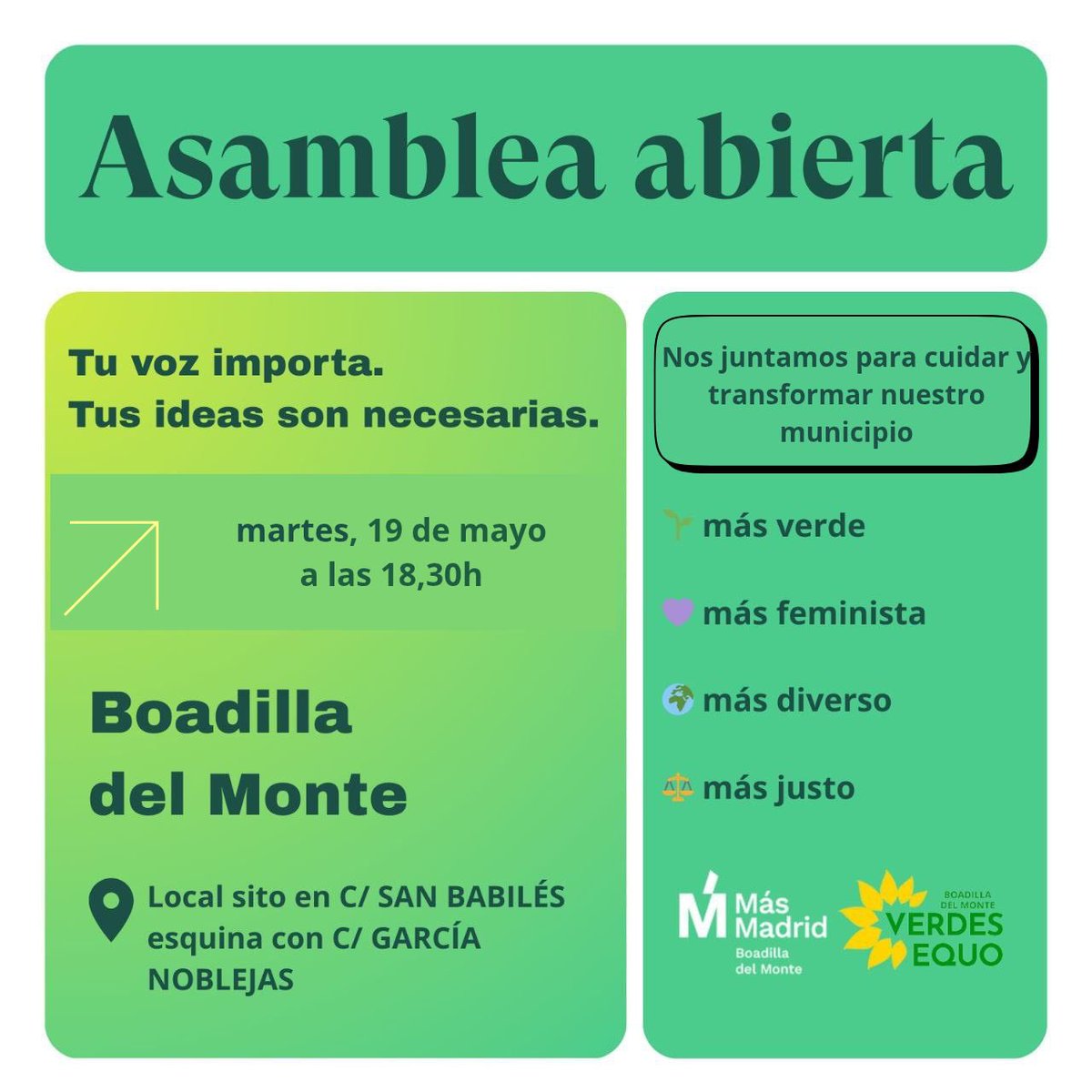 Más Madrid Boadilla tweet media